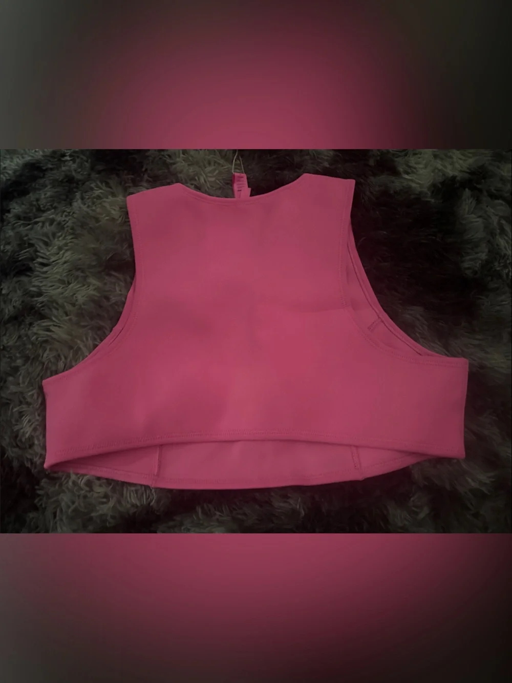 SKIMS Neon Pink Neoprene Swim Top